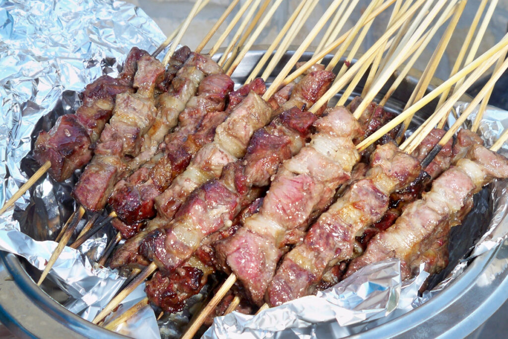 cottura tradizionale degli arrosticini abruzzesi 1